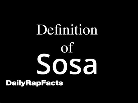 SOSA Meaning in Tagalog .